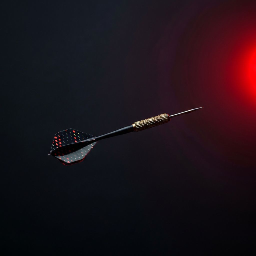 Darts nyíl a célra repül